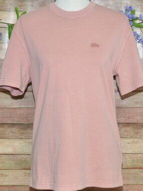 Lacoste Unisex Classic Fit Tee T-shirt Crew Neck Size XS S Cotton Dusty Rose